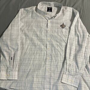 3 XLT New Orleans Saints long sleeve button down